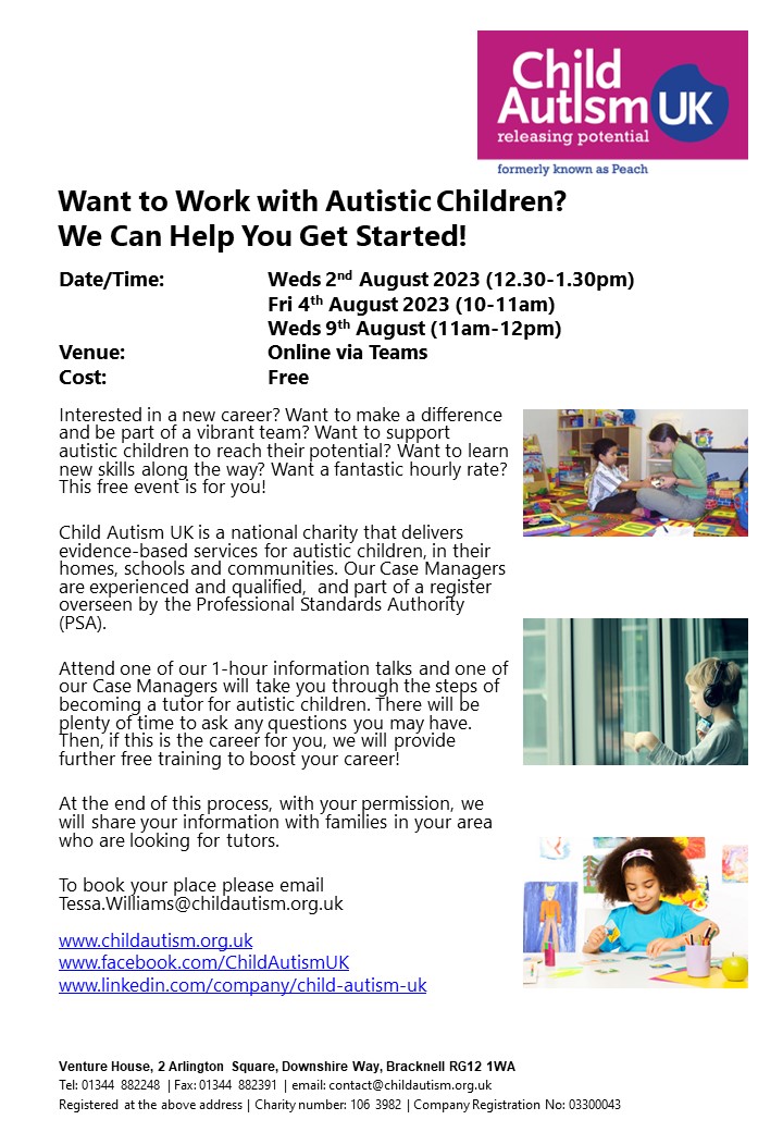 Child Autism UK tweet media