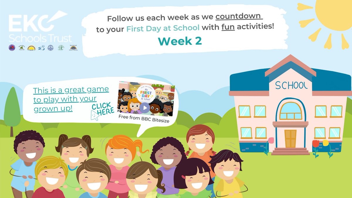 EKCSchoolsTrust's tweet photo. Countdown to #FirstDayofSchool with us! Fun activities, for little learners and their grown-ups.
Week 2 is live!
https://t.co/GyTgkLSA3X
#NewBeginnings
#FirstDayExcitement
@briary_ps
@BysingHT
@east_stour
@SchoolHolywell
@QueenboroughSN
@PalmBayPrimary
@churchillsch https://t.co/00kxSf45xg