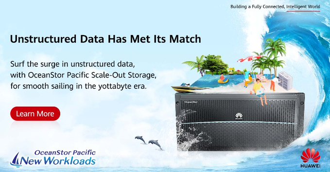 Huawei__KSA's tweet image. #Unstructured data piling up? Plot a new course with #OceanStorPacific Scale-Out Storage — and sail to new levels of success in the #yottabyte era. Find out more: bit.ly/3iB1brQ #HuaweiStorage #OceanStorPacific4NewWorkloads #Storage4NewApps