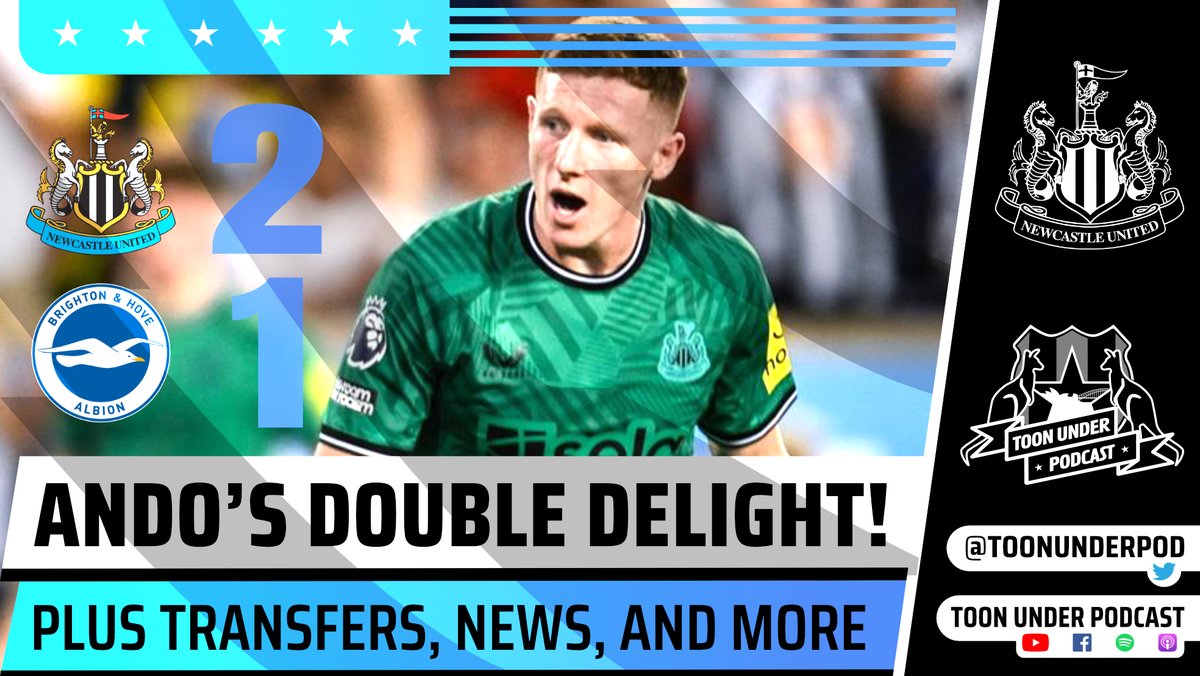 🚨NEW EPISODE🚨

Keegan & Craig discuss the the latest news from #NUFC over the last few days -

⚫️US Tour comes to an end
⚪️Does Anderson start against Villa?
⚫️Injury concerns
⚪️Livramento #transfer latest

Last chance to enter 23/24 shirt giveaway too!

youtu.be/LreiuxgFSrU