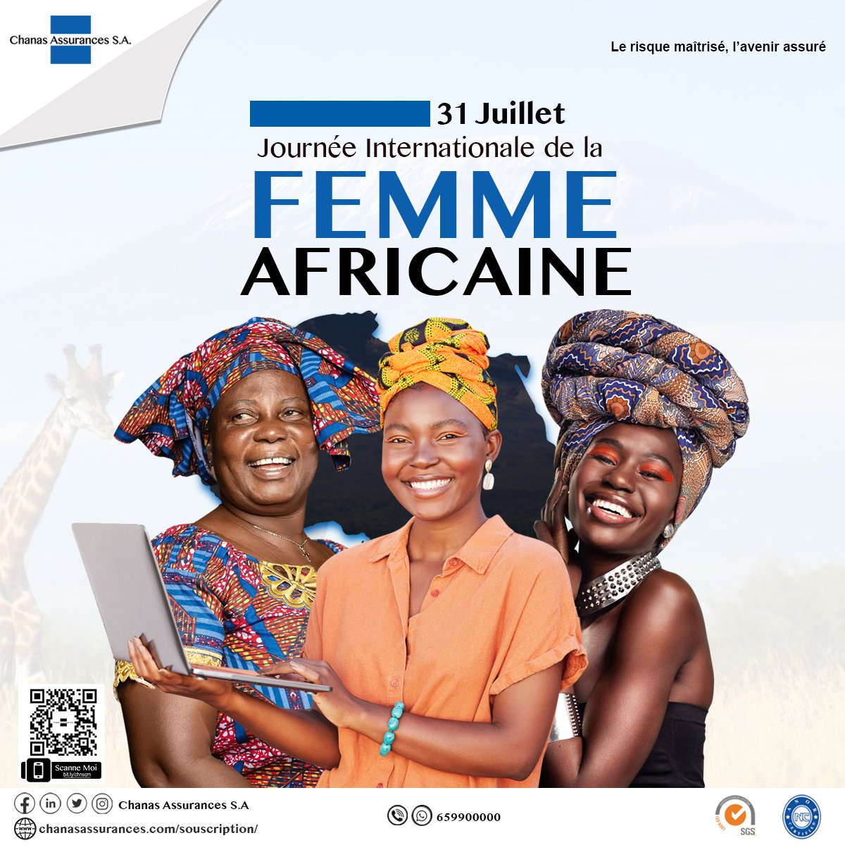 ChanasOfficiel's tweet photo. Joyeuse Journée internationale de la femme africaine ! 🎉
Taguez en commentaire votre model de Femme Africaine.
----------
Happy International African Women's Day! 🎉
Tag your African Woman model in comment.
#JournéeInternationaleDeLaFemmeAfricaine #IAWD #ChanasAssurances https://t.co/yCmNsYFYiE