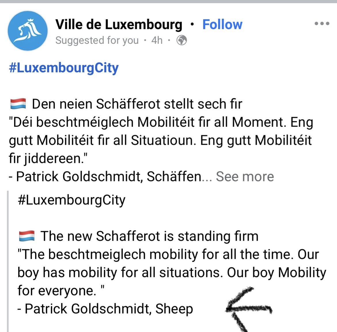 puppiesclouds's tweet photo. Google translate 1 - @CityLuxembourg 0
😂 https://t.co/n4FlnNkBVE