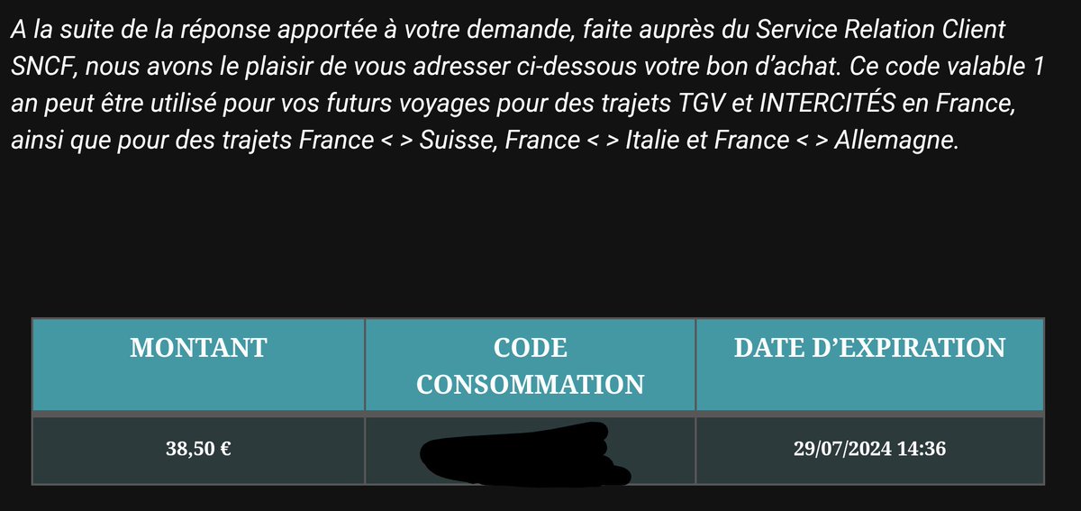 the_pb610's tweet photo. La @SNCFVoyageurs, c'est délibéré d'essayer d'arnaquer vos clients ?
- 250min (+ de 4h) de retard sur un TGV Toulouse-Paris
- Vous me rembourser même pas 50% ?  (Ça ferait 39,50€ sinon)
- C'est 75% pour plus de 3h.. https://t.co/4stzBAXdTR