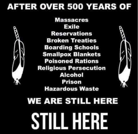 SpottedElk7's tweet photo. Do you know Who's gonna survive, Anything? Its not The People who have been living Privileged lives. 
#Lakota 
#Sicangu 
#OcetiSakowin https://t.co/bgS9iyZ3PP