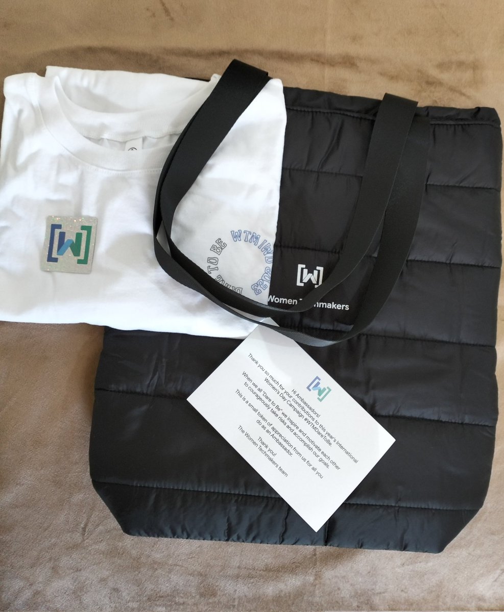 Just received the International Women's Day swag bundle from @Google's @WomenTechmakers  program as an ambassador. 
Big Thanks to @caitlin_mo &  @Nour_BOUAYADI for their hard work and dedication in supporting the community!  🙏🥰
 #Google #WomenTechmakers #IWD  @WTMBeja @GDGBeja