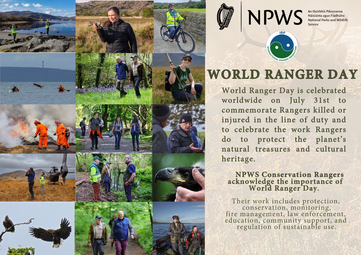 Today is World Ranger Day. 

Thanks to all of our Rangers who do such important work to protect our nature and heritage around the country. 
#ProtectNature