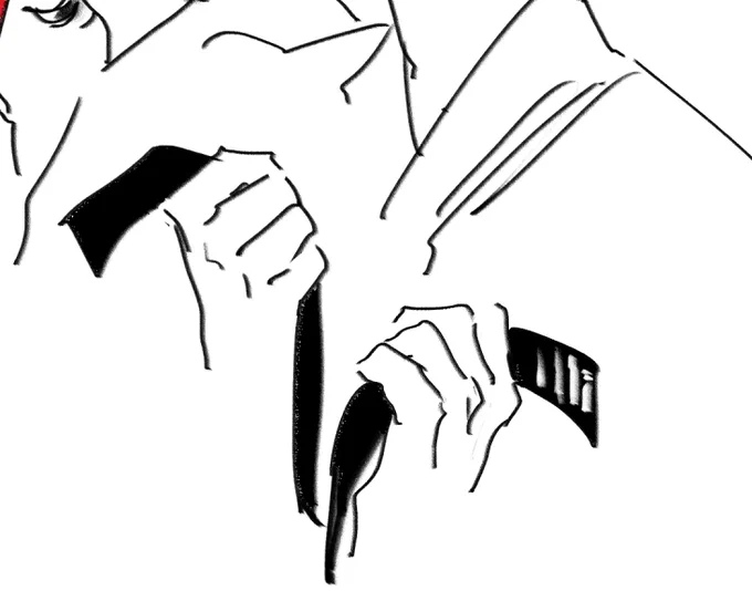 眠くても描けるんだな手を