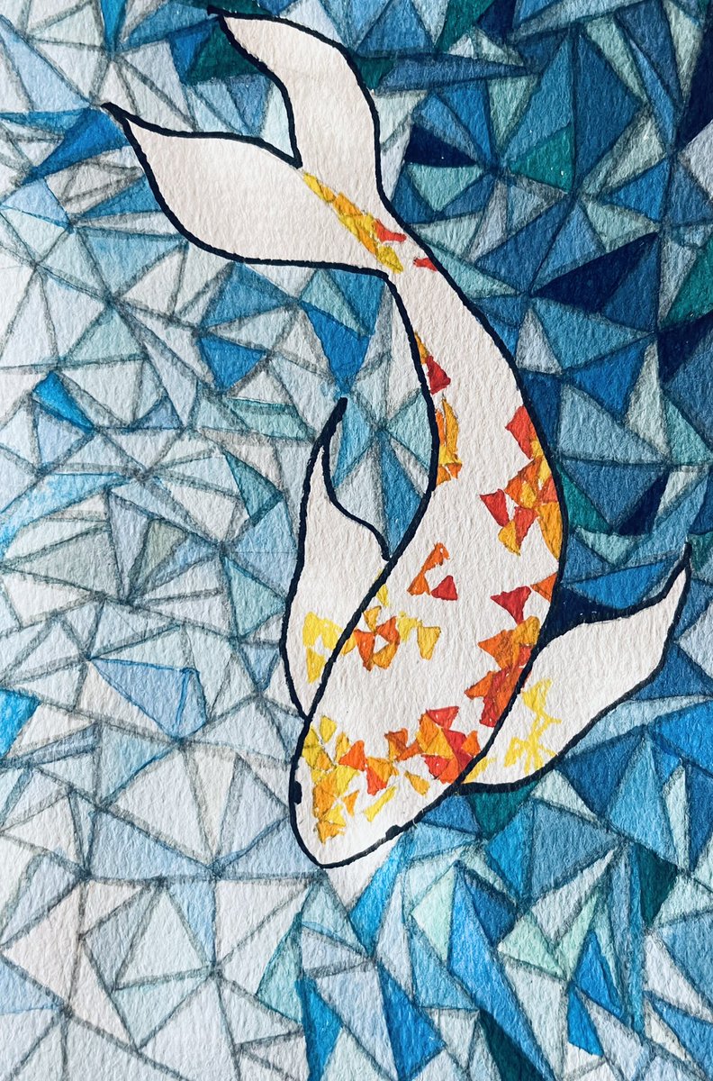 .Day 61 #mosaic #icad2023 #dyicad2023 #indexcardaday #daisyyellowart #watercolor #painting 
And complete.