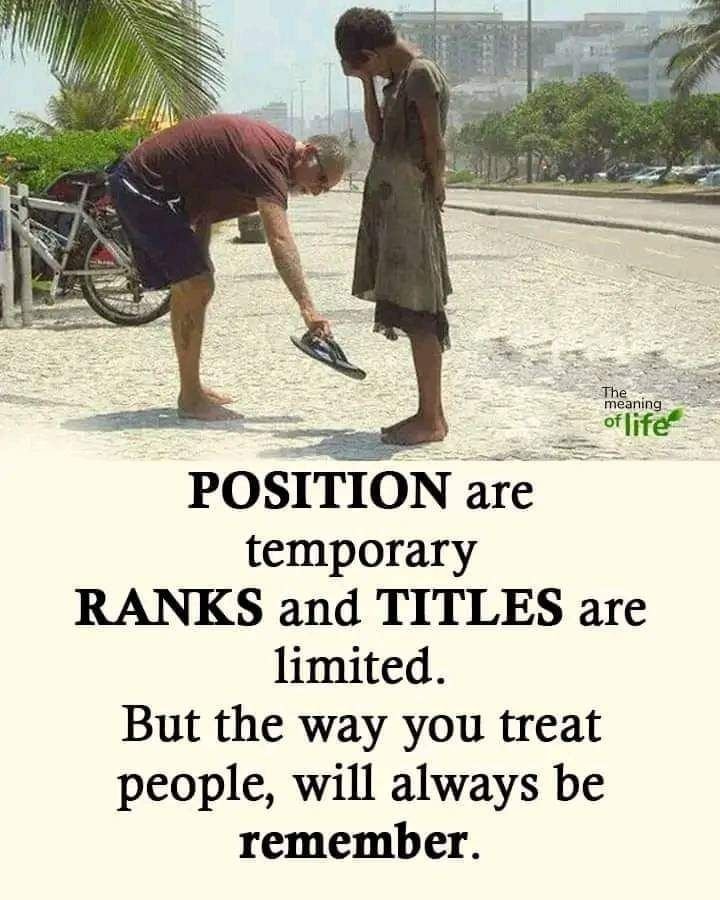 Treat people with a kind heart and always do good to others 😊❤️