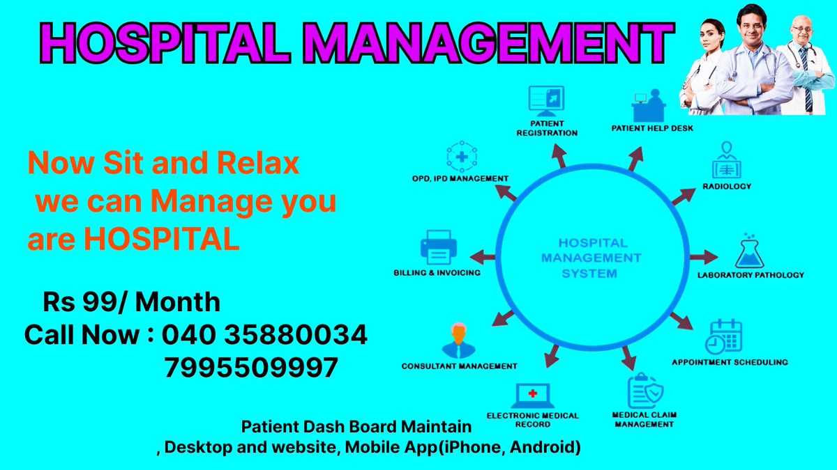 racdoc2's tweet photo. HOSPITAL MANAGEMENT
we can manage You are
HOSPITAL040 35880034 /7995509997 https://t.co/OBq1WnTQD2