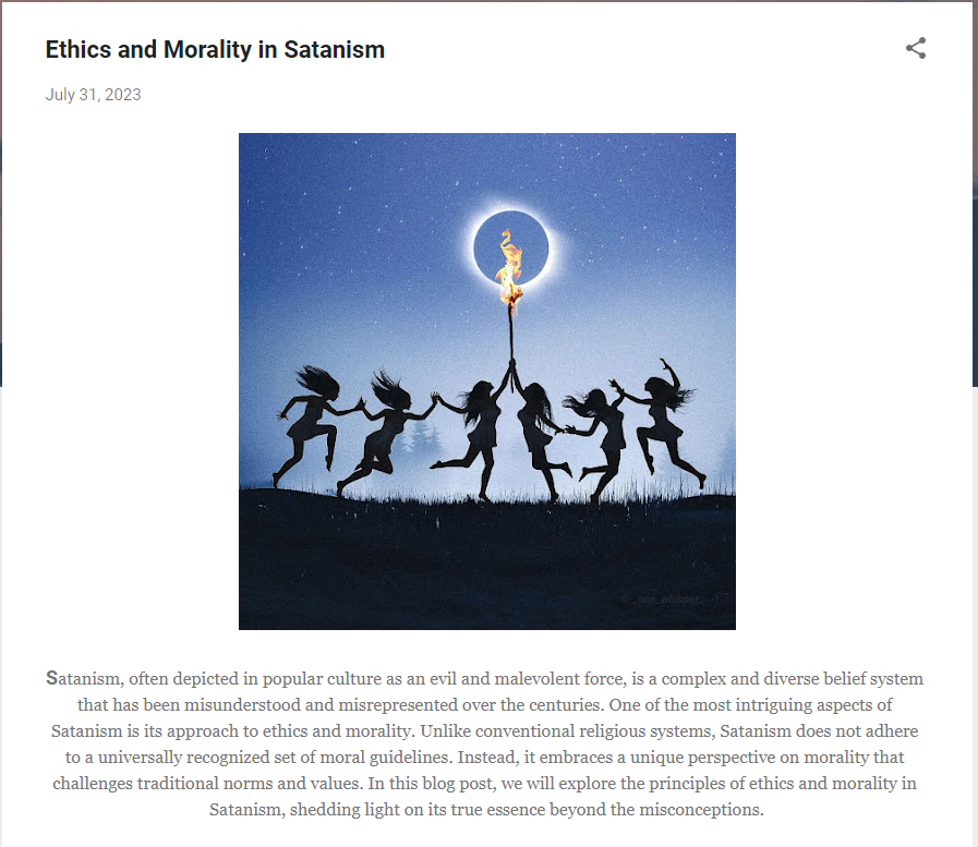 DarkNaturalWor1's tweet photo. Ethics and Morality in Satanism 😱🖤

Full Article - https://t.co/JbToN1Ftdw

#currysfifawwc #MondayMotivation #ThisMorning #popmastertv #NXTGAB #UFC291 #sundayvibes #itzy_cakefinalteaser #SATANIC #satanism #DarkSouls #darkfantasy https://t.co/WtJT7Hqve5