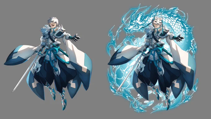 SKIMAのご依頼にて龍面剣士の立ち絵を納品させて頂きました!狂笑差分がかっこよく描けてお気に入りです...!!ご依頼ありがとうございました!  #SKIMA #有償依頼