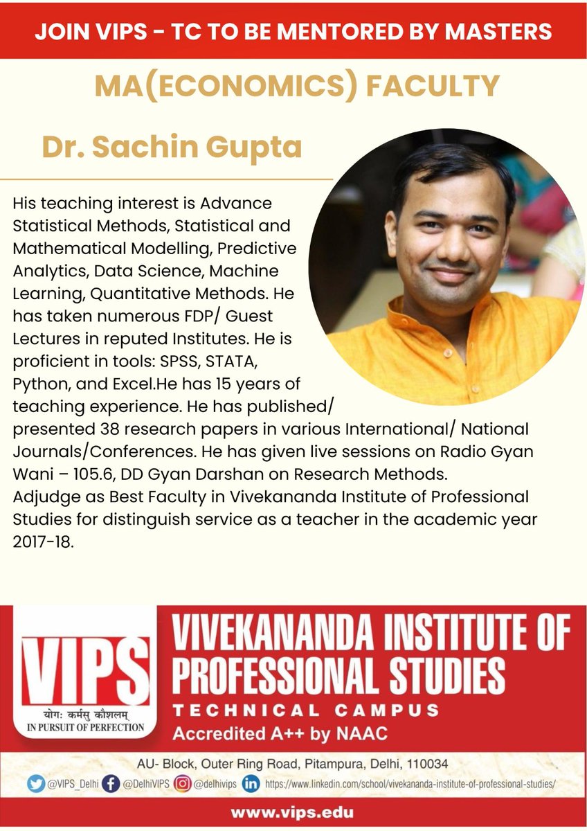VIPS_Delhi's tweet photo. #JoinMAEconomics at VIPS-TC.
#AdmissionsOpen #GGSIPU #studyeconomics #AICTE #iimcalcutta #BombayUniversity https://t.co/MOutFR2ioy