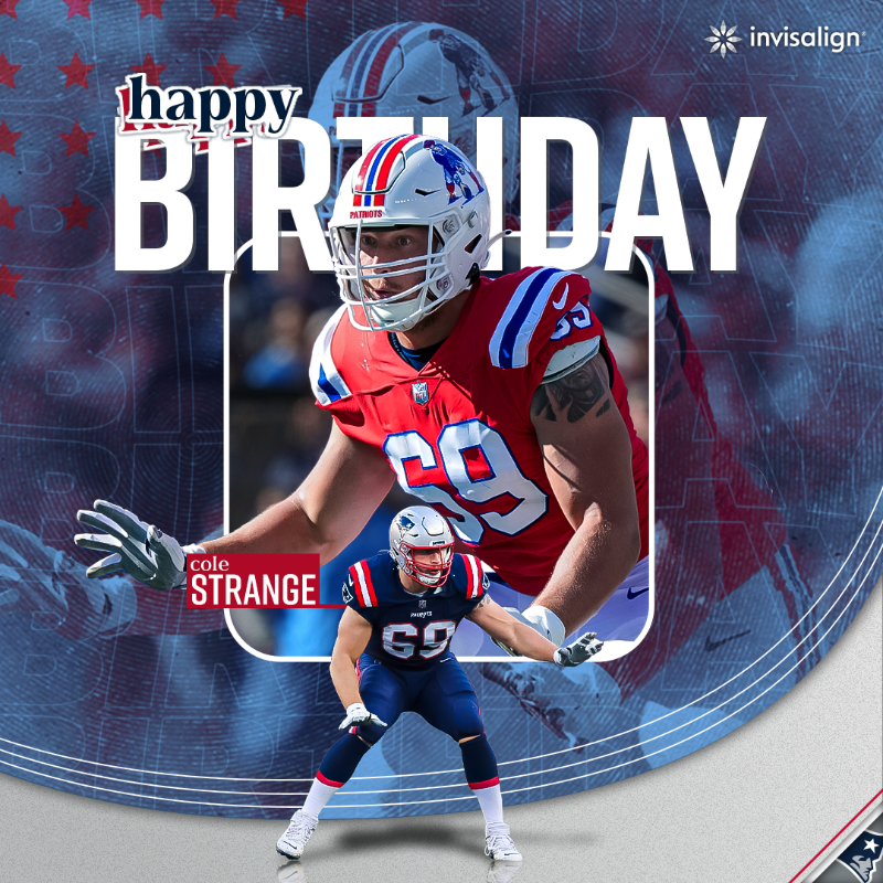 Patriots's tweet photo. HBD, @ColeStrange2! https://t.co/EMXelUEVHC