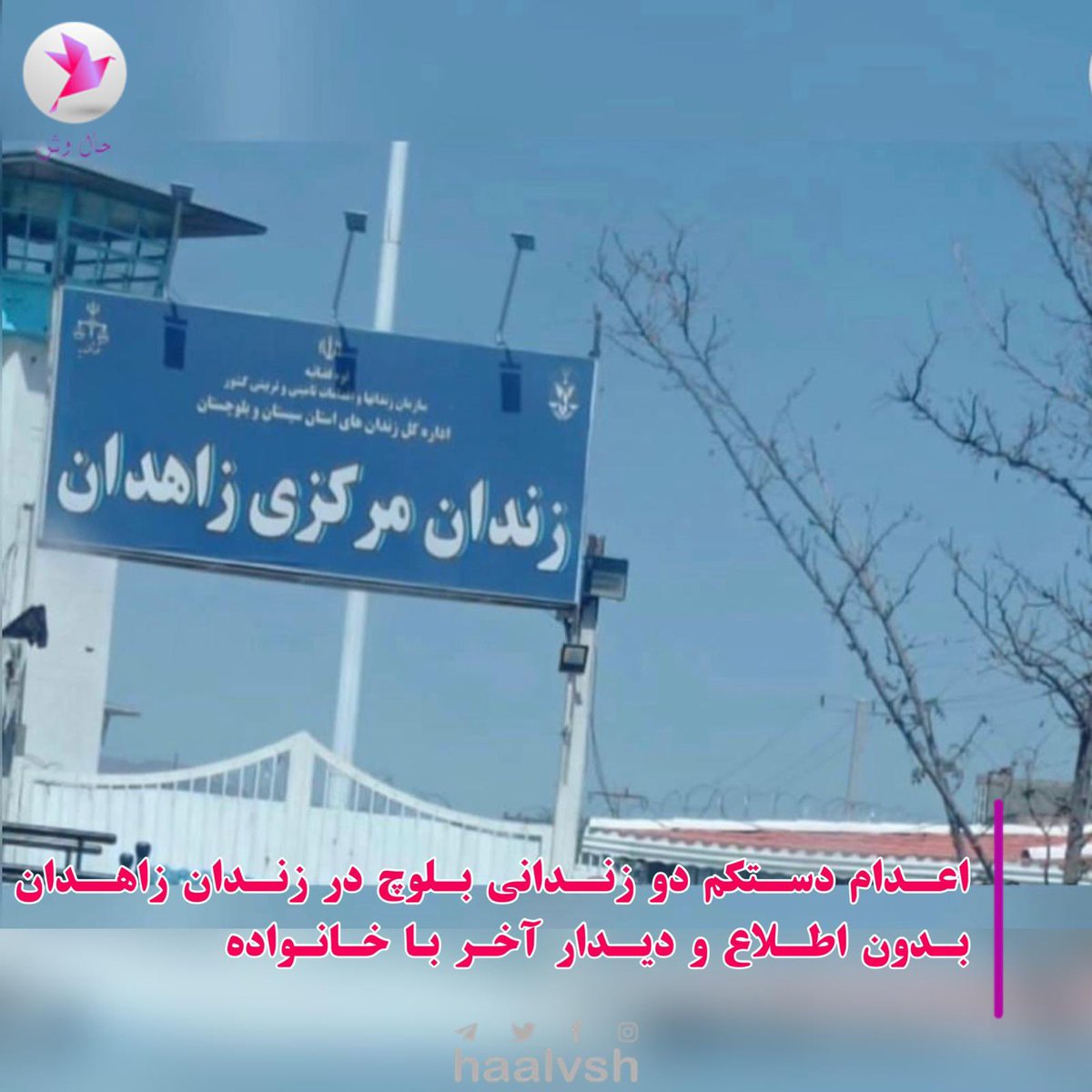 سحرگاه امروز دو‌شنبه ۹ مرداد ماه ۱۴۰۲، حکم اعدام دستکم دو زندانی بلوچ بنامهای #سعیدبراهویی (عارف) ۳۸ ساله و #علی_براهویی (خان محمد) از بابت اتهام مرتبط با مواد مخدر در زندان زاهدان بدون اطلاع خانواده و ملاقات آخر به اجرا در آمده است..

#جمعه_خونین_زاهدان