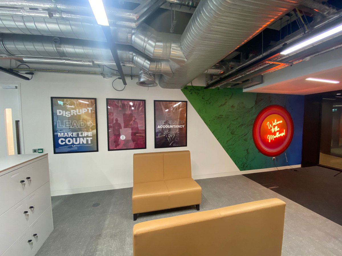 wordcrafts_'s tweet photo. Vinyl wall graphic, neon signage and frames all produced and installed 😍🔥 #vinyl #wallgraphics #installation https://t.co/zfyJP93Nie