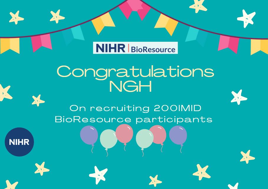 NGH have recruited 200 participants to the IMID Bioresource trial ✨📷

<a href="/IMIDBioResource/">IMID BioResource</a>
<a href="/NGHnhstrust/">Northampton General Hospital 💙</a>
#NGH #research #nghresearch #teamngh #proud_NGH