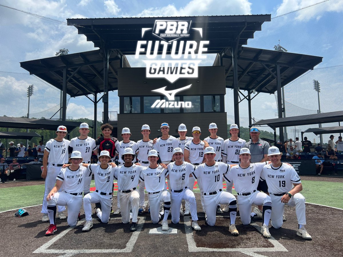 PrepBaseballNY's tweet photo. That’s a wrap from @LakePointSports for the 2023 @prepbaseball Future Games for the Empire Boys🗽

🔹3️⃣7️⃣5️⃣ College Coaches
🔹 1-2 Record
🔹1 run allowed in last 10 IP
🔹 Bats were hot vs. 🇨🇦 https://t.co/Pvm06BKSHl