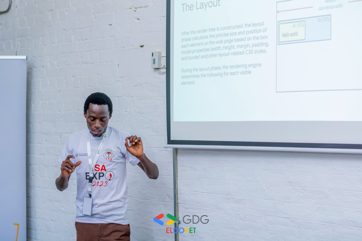 kiche_allan's tweet photo. Over the weekend, on Saturday, I had the privilege to speak at the #IOExtended #IOExtendedEldoret 2023 hosted at the @kikao64 in Eldoret town. My focus was on CSS and Critical Rendering Path as I delved on how to optimize your rendering of CSS for faster load times and performance of your website. The event made me learn alot when it comes to web performance and the space to share it with the greater community was fulfilling.
Much appreciation to our @gdgeldoret lead @mayeedwin1 for organizing such an awesome event. Twas a much success and the amount of knowledge shared was quality and indepth especially when it comes to latest developments in tech surrounding the @googleafrica technologies.
I had the opportunity to also listen and gain deep insights on sessions held by @wayne_gakuo @mwycliffe_dev @DeniseAllela and @ibensalcie
I appreciate @GitHubEducation and @juanpa for the facilitation
@IamPablo
Looking forward to more opportunities to impact our community and tech ecosystem around us