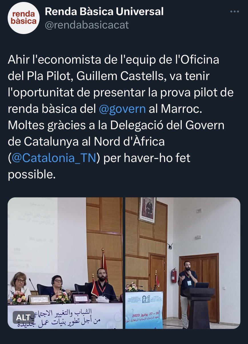 ERC va al Marroc a cridar als marroquins que vinguin a Catalunya: els hi donarem 800€ per adult i 300 per fill.

Amb quins diners?? Amb els del teu treball i esforç i et diran que han d'apujar impostos per mantetir sanitat o educació.

#SalvemCatalunya amb ALIANÇA CATALANA