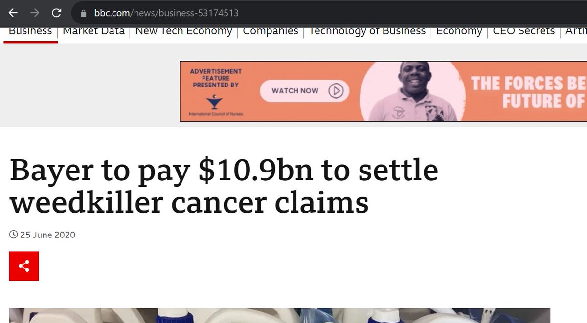 GMWatchIndia's tweet photo. (1/2)

@AgriGoI must ban glyphosate

Lakhs of Indians have asked for it

It must not expose thousands and lakhs of more Indians to a product for which Bayer (which bought Monsanto) has paid billions in US as fine for its failure to warn people that it could cause cancer https://t.co/oAaUjVQrov