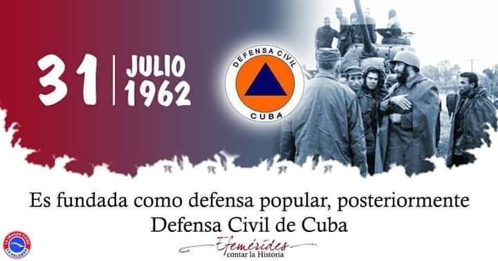 A 61 años de la creación de la Defensa Civil de Cuba felicitamos a los Miembros de esta importante organización. "En prever está el arte de salvar" José Martí. Seguiremos fortaleciendo las acciones para proteger la vida de nuestro pueblo. <a href="/DiazCanelB/">Miguel Díaz-Canel Bermúdez</a> <a href="/emimundo/">Emimundo</a> <a href="/milagrosyanet83/">@milagrosyanet83</a>