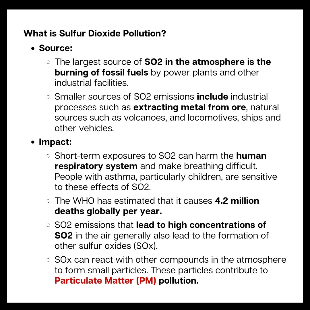 drishtiiaseng's tweet image. Here is one of the important current affairs. We urge you to prepare from the website if you are appearing for UPSC 2023.

Read More: drishtiias.com/current-affair…

#SulfurDioxide #Emissions #Fuel #LungDiseases #CurrentAffairsToday #UPSCNews #UPSC #IAS #DrishtiIASEnglish #DrishtiIAS