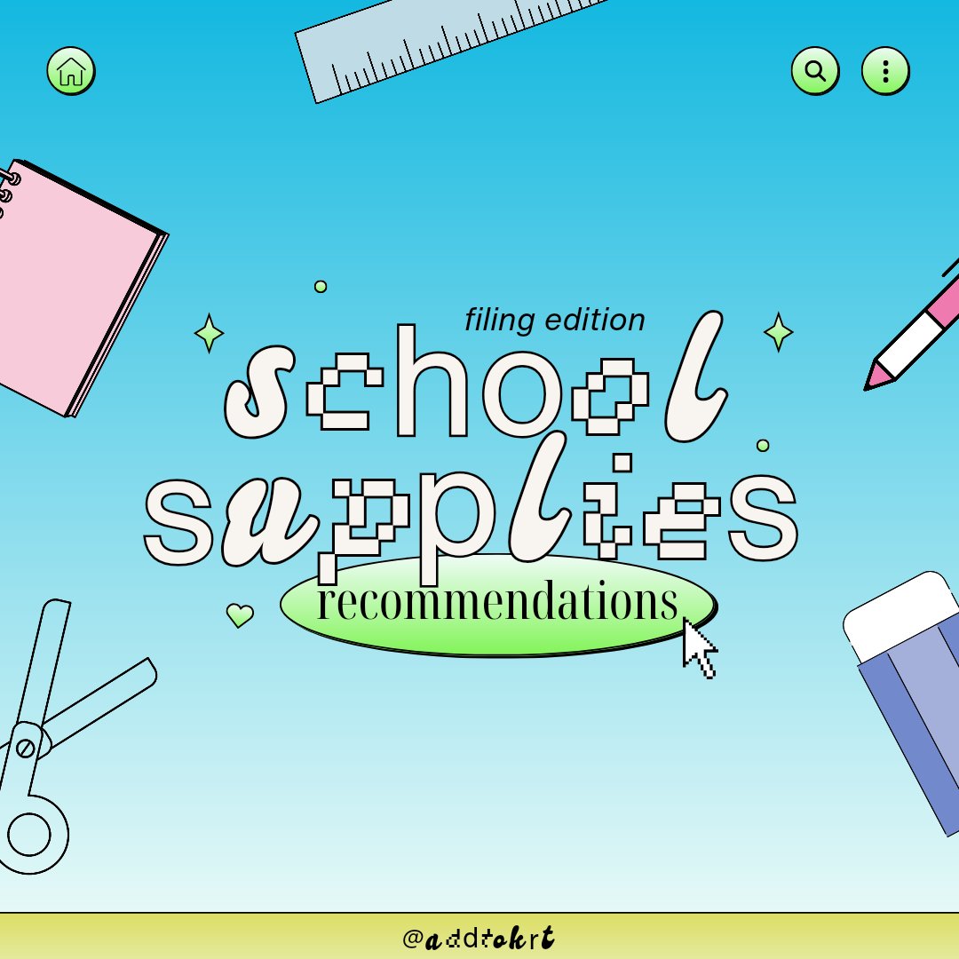 addtokrt's tweet photo. [ 🛒 ] . . . cute school supplies recommendation for jhs, shs, and college students! (paper/filing edition)

— a thread

#studytwt #studytwtph #lifetwt
#archivetwt https://t.co/vXHjpNl6Ba