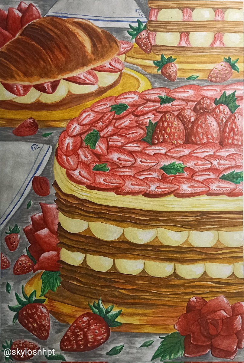 archv_skylos's tweet photo. "Berry Beige Cream"

First time using (my friend's) watercolor gouache 🥹, hehe mengkeren 😋

#TAC_Kuyangtist #artidn #watercolor https://t.co/lVMondSvca