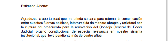 hal_tycho's tweet photo. @Apapell Nada más empezar, la carta de respuesta empieza con algo q podría corregir Feijóo antes de la investidura https://t.co/5mH5C2G3CB