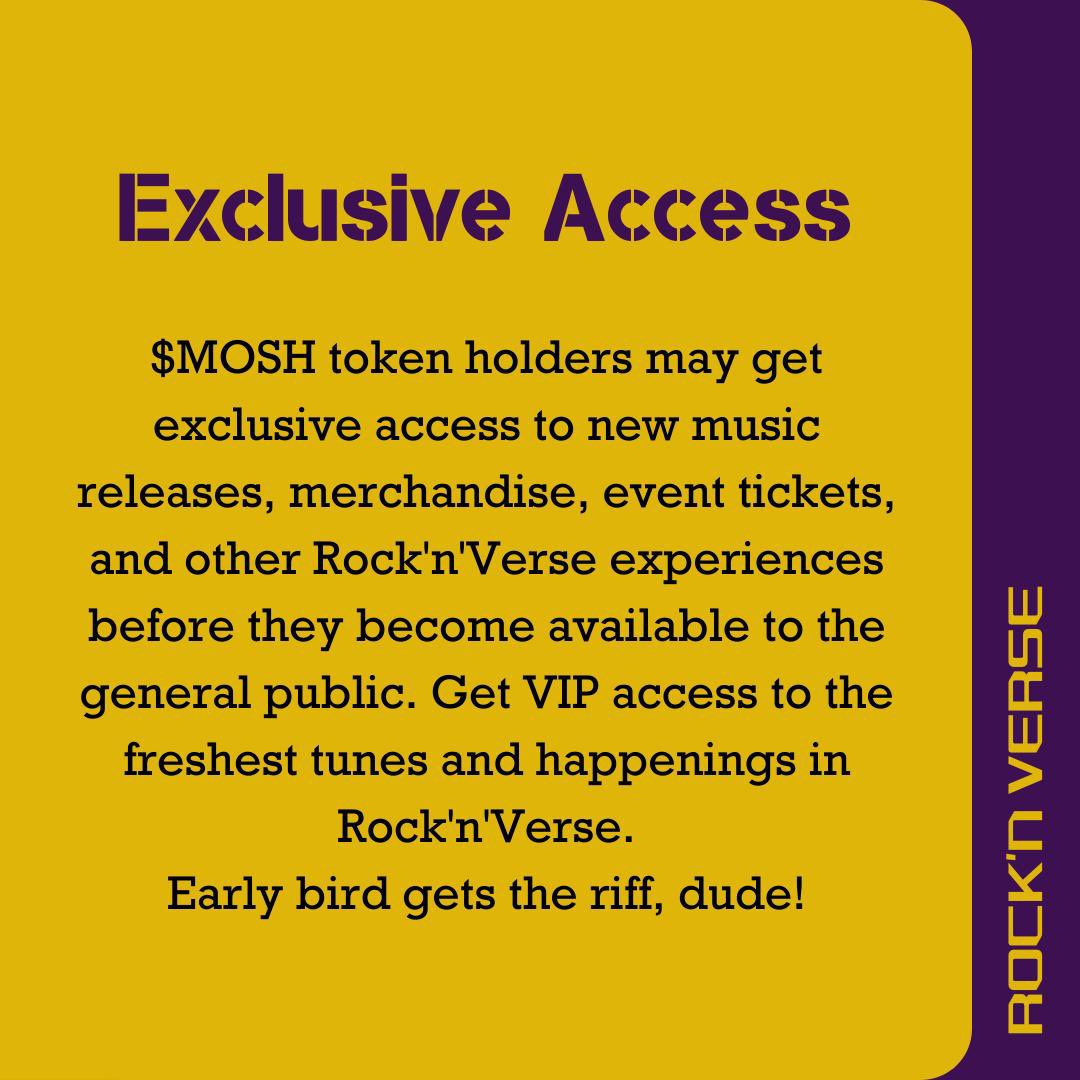Crank up the volume, 'cause here comes the rockin' reasons to hold onto your $MOSH🤘🏻 tokens like a headbanger's badge of honor! #ERC20 #NFTs #Mosh #Token #Rocknverse