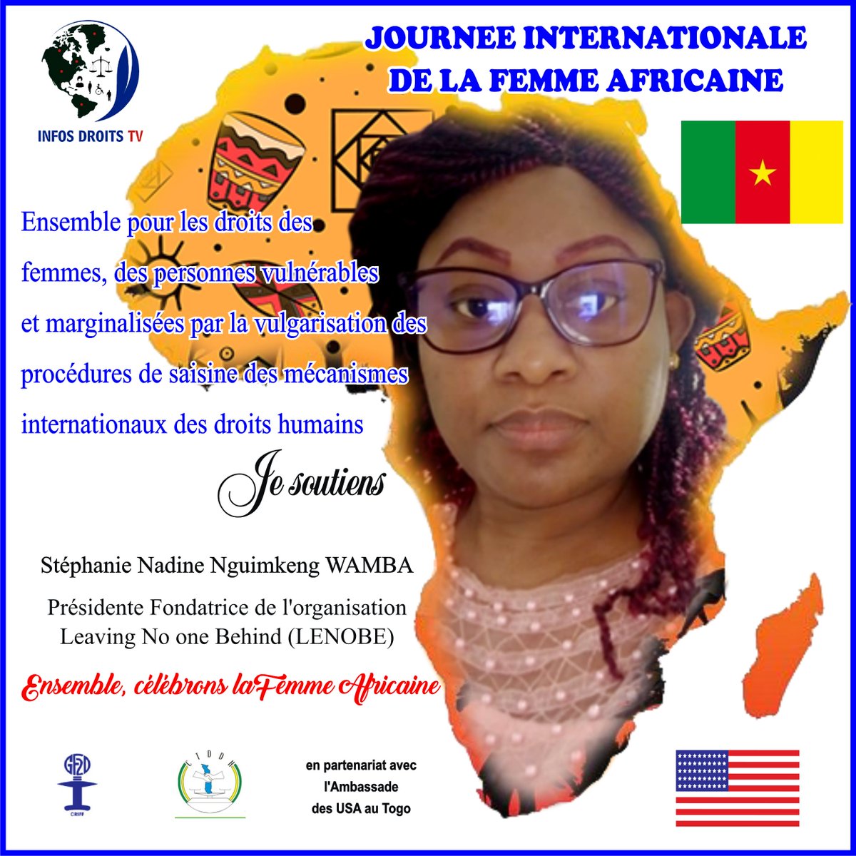 #JIFA2023 Le <a href="/gf2dcriff/">GF2D-CRIFF</a> et la <a href="/CTDDH1/">CTDDH</a>  célèbrent la femme Africaine. #Cameroun <a href="/USEmbassyLome/">U.S. Embassy Togo</a> 
#InfosDroitsTV
#Africa
