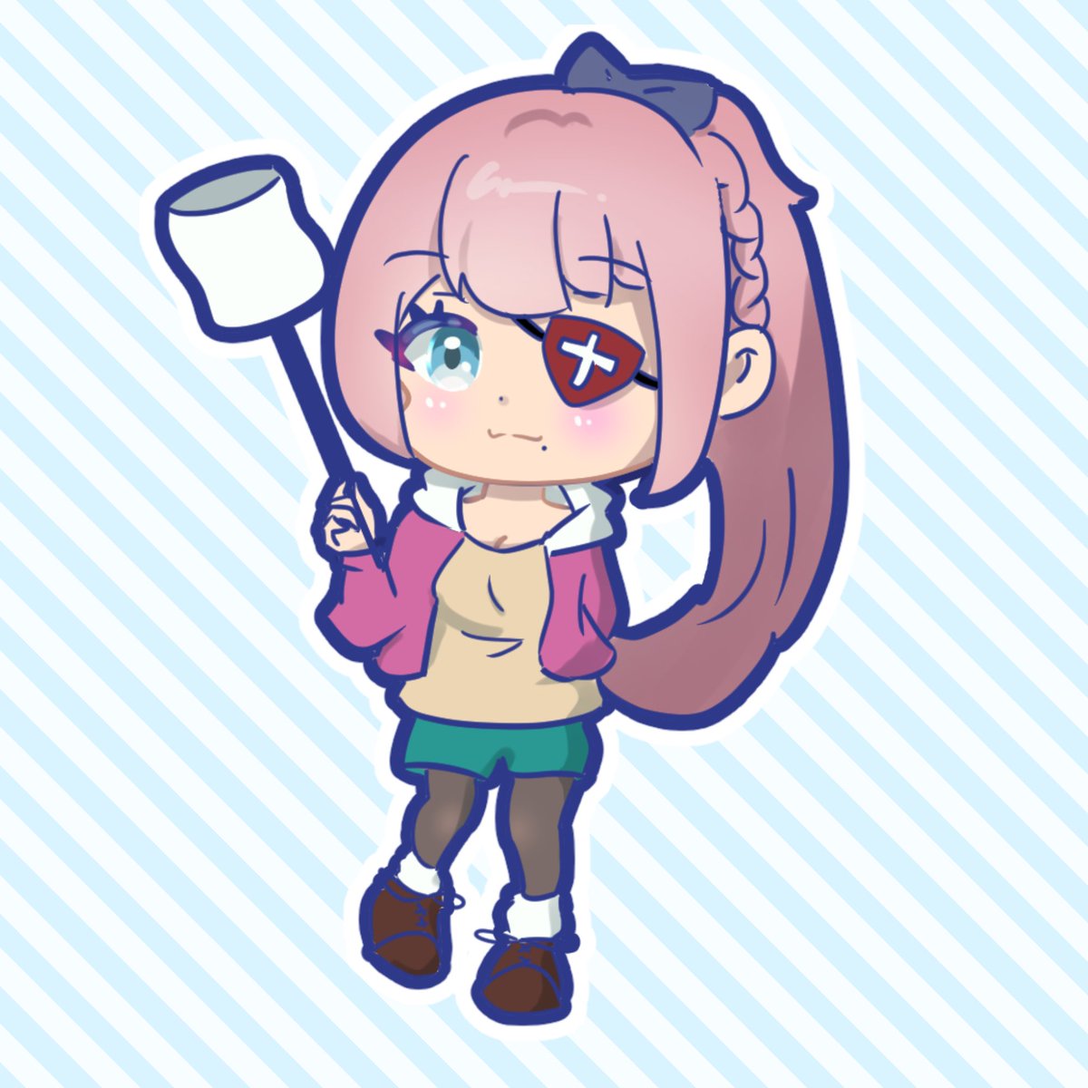 「皆んなで作ったキャラクターを清書して着彩しました結構可愛いのでは??#イラスト 」|高橋ぺんたごんのイラスト