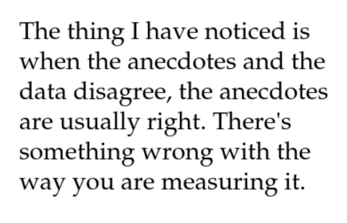 Came across an old gem—a framework from Jeff Bezos around data and anecdotes: