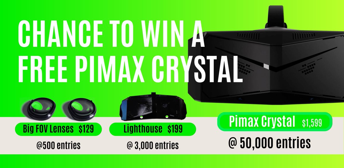 HP Reverb G2, we take care of you ❤️ RT &amp; Join Gleam here to win a #PimaxCrystal 

pimax.com/crystal_g2/