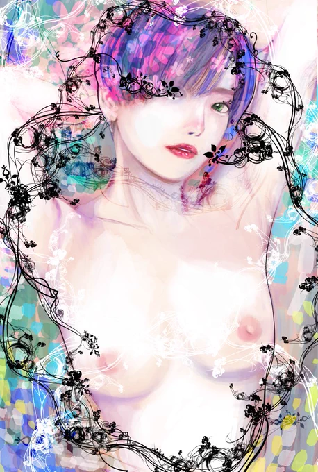 過去に描いたモデルさん絵 