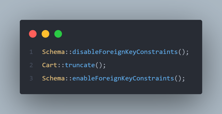 basit_dev's tweet photo. 🔥 Laravel Tip: Emptying a table with related records? 💡 Use this method shown in the image!

💡 Hint: You can also use DB::table()->delete() to delete records, but it won't reset the auto-increment on the primary key.

#laravel #laravelTips https://t.co/hUK9JC8hRJ