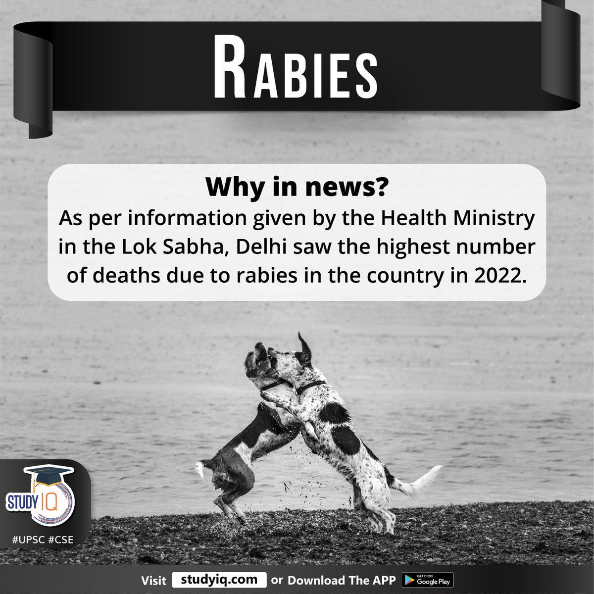 upsciq's tweet photo. Rabies

#rabies #healthministry #loksabha #delhi #whyinnews #deathsduetorabies #zoonotic #centralnervoussystem #rabiesvirus #rnavirus #rhabdovirdaefamily #rabidanimals #domesticdogs #humans #headache #nausea #vomiting #hallucinations #insomnia #upsc #cse #ips #ias https://t.co/bdVUmpIpAV