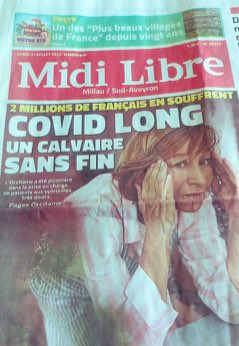 CCCastera's tweet photo. Une de @Midilibre aujourd'hui 
👉#CovidLong, un calvaire sans fin

#ApresJ20 
https://t.co/Fo16MGLgsY https://t.co/BhzdkQinQt