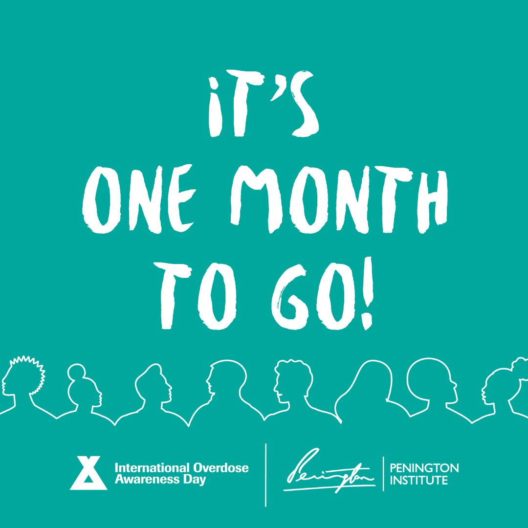OverdoseDay's tweet photo. It's one month to go until International Overdose Awareness Day 2023. This year, the theme is "Recognising those people who go unseen", and we come together to honor the people whose lives have been altered by overdose. https://t.co/LBt6TxUfK2