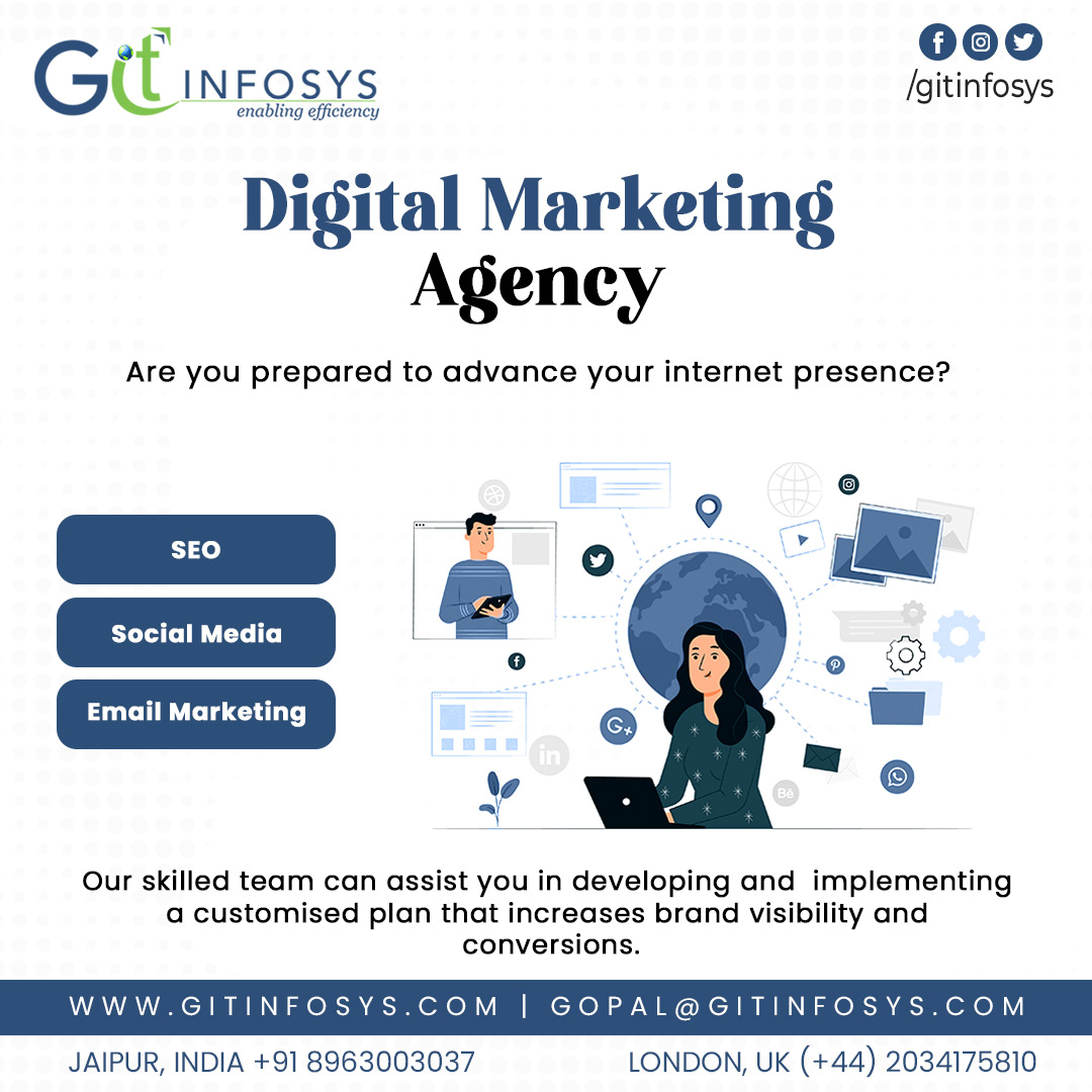 gitinfosys's tweet image. GIT Infosys can help you realize the potential of #digitalmarketingagency.
Investigate cutting-edge tactics that promote expansion and interest your audience.
To know more, Visit - gitinfosys.com
or Call us: +91-8963003037
#website #webdevelopment #gitinfosys #jaipur
