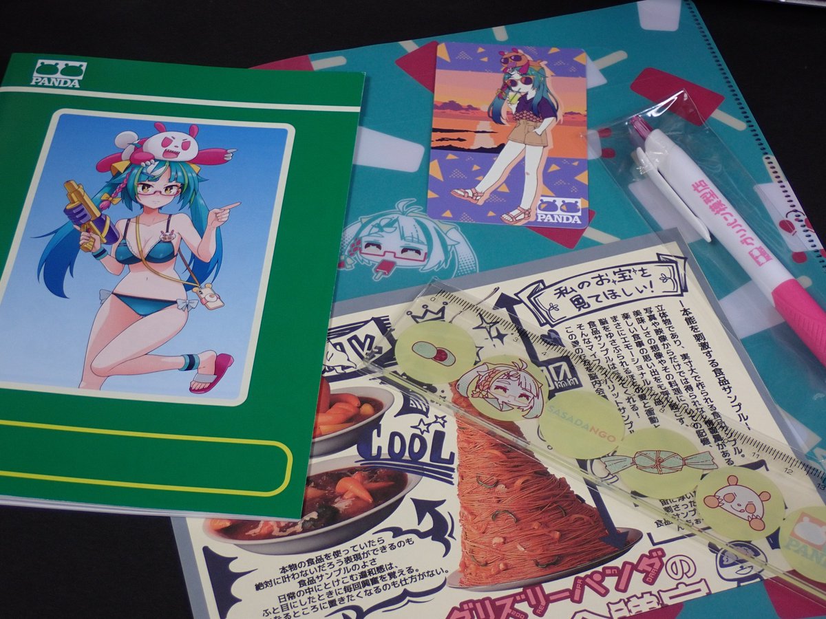 kari_kari_cube's tweet image. #WS2023S 買ったもの忘備録
・グリパングッズ／グリズリーパンダ
・塗装治具／蟹倶楽部