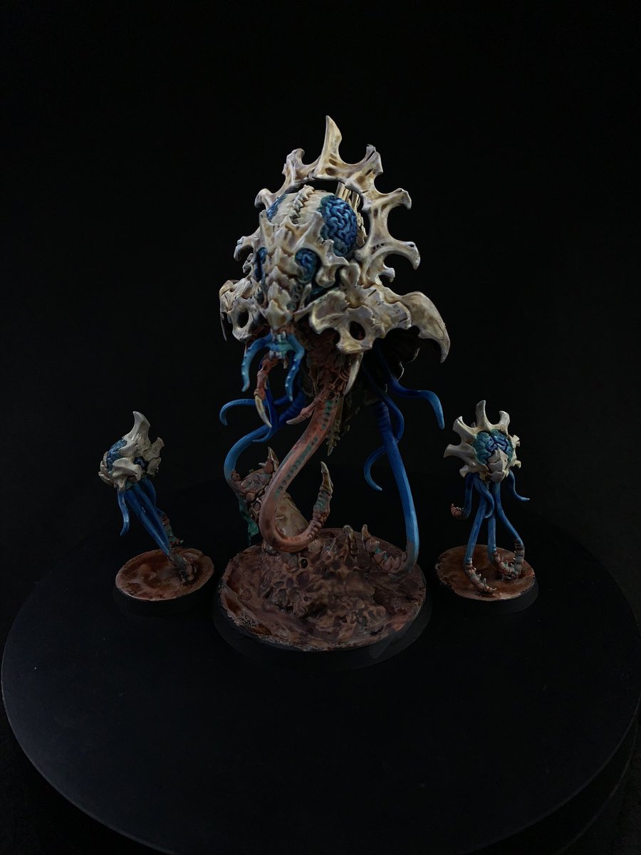 BionicSoup's tweet image. Neurotyrant is done. Just the screamer killer left of the leviathan box. A solid effort for the month, even if I didn’t get it done completely. #WarhammerCommunity #warhammer40k #warhammer #tyranids