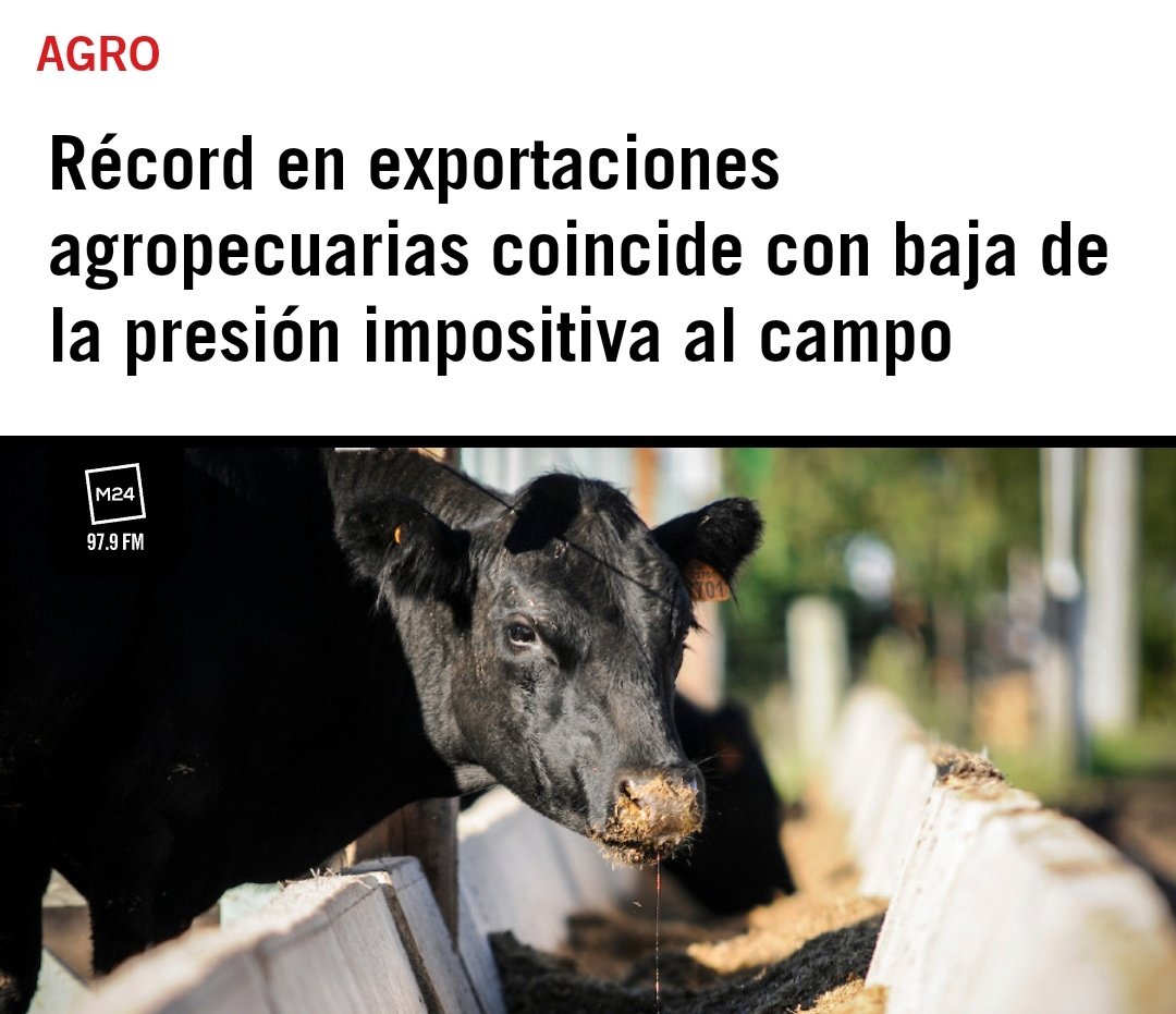 Ajuste salarial para los peones rurales será de 0,88%, unos $170.

Récord de exportaciones agrondustriales y presión impositiva a la baja para el campo.

El derrame no existe cuando gobierna la derecha. Se la quedan toda los de arriba.