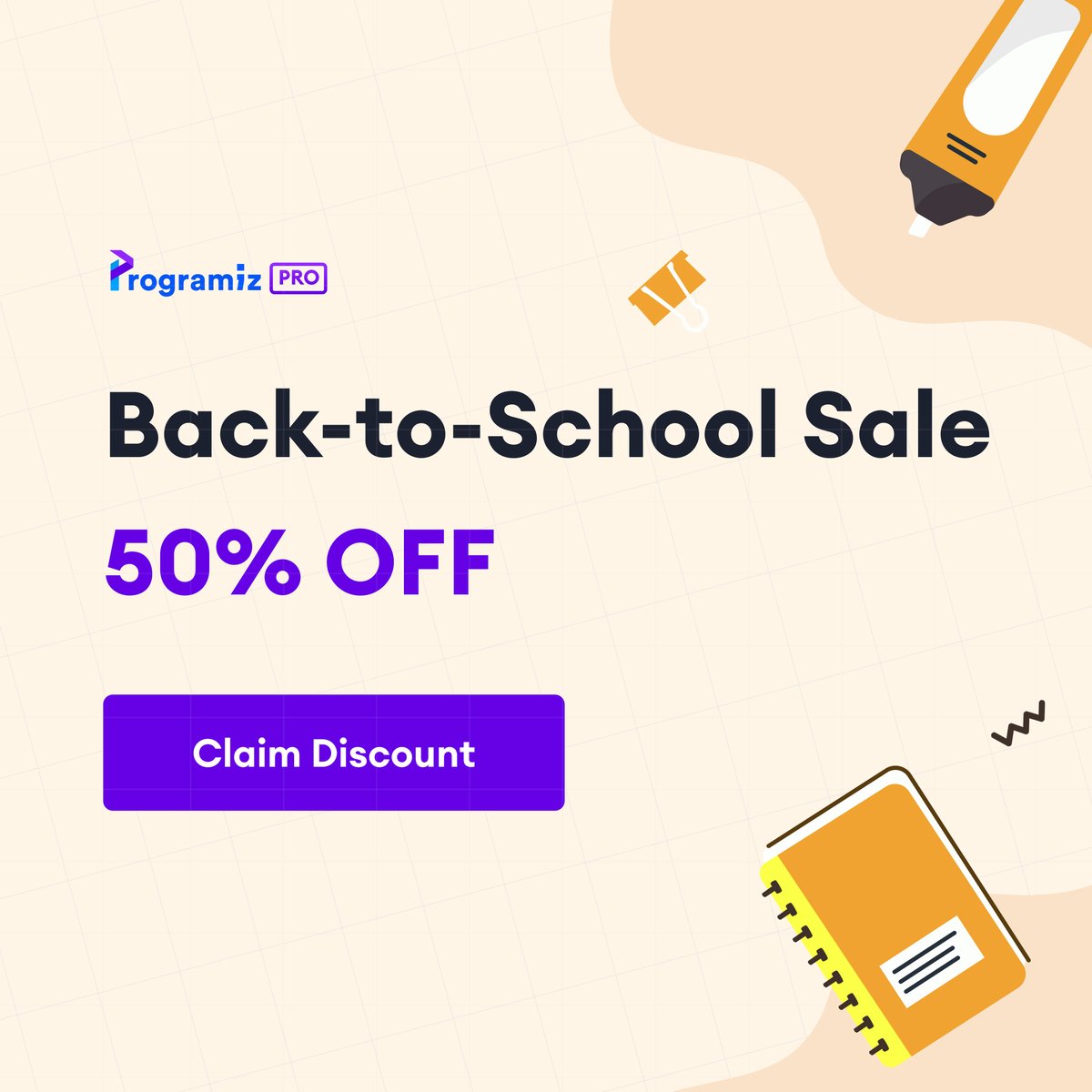programiz's tweet image. Back-to-School Sale is Live! 🎉🎉
🎒📝Get Programiz PRO subscription at 50% off. Learn with new in-demand coding courses, a 24/7 AI mentor, and an online IDE!
Use code ‘BTS50’ and claim your discount now! 
Link: bit.ly/bts-sale-tw
#backtoschool #programiz #ProgramizPRO