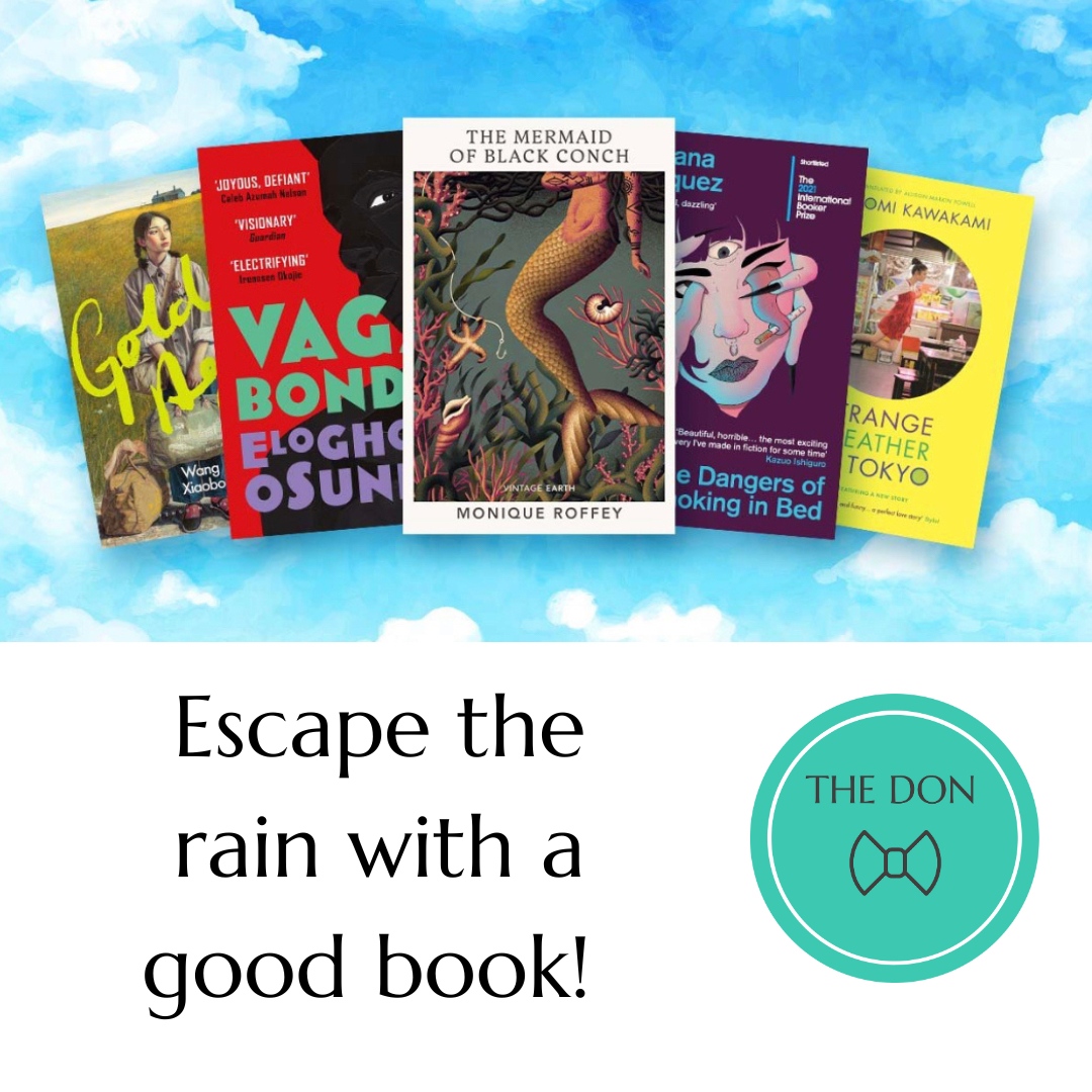 As the rain lashes down The DON team are browsing @waterstones for some #escapist #books! Download The DON now and create your own book stack! ~ #imthedon #bethedon #reading #escapism #wanderlust #weather #summer #bookgram #waterstones #app #download #shopping #retail