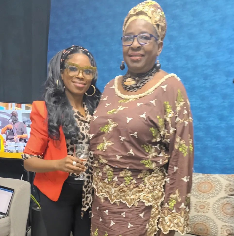 BookClub_Pod's tweet photo. Our #Bookclubcorner host @JewelRGreene and #published #author and #reikimaster @Ifarounke enjoy a after show pre #EmancipationDay meal from #THTI's #ChefLovelace and team #lentils #redbeans #jollofrice #chickenonnskewers https://t.co/lSOkskfXQP