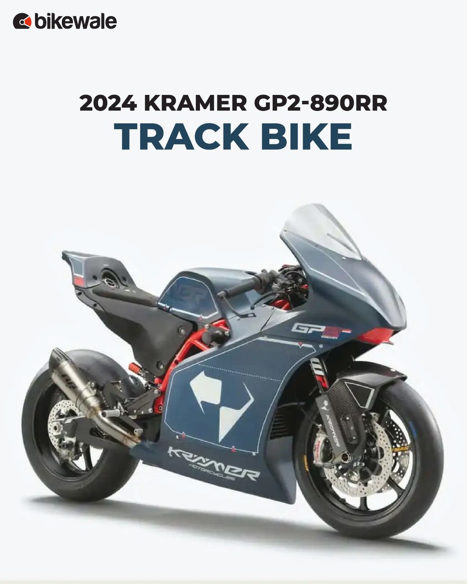 BikeWale's tweet image. This track-focussed missile weighs just 142kgs and makes 138bhp! Calculate the power-to-weight ratio and you'll be stunned! Only 125 units of these will ever be made and sold.
#Trackbike #Kramer has built this bike around the KTM-sourced 899cc parallel-twin engine.
#BWPhotos