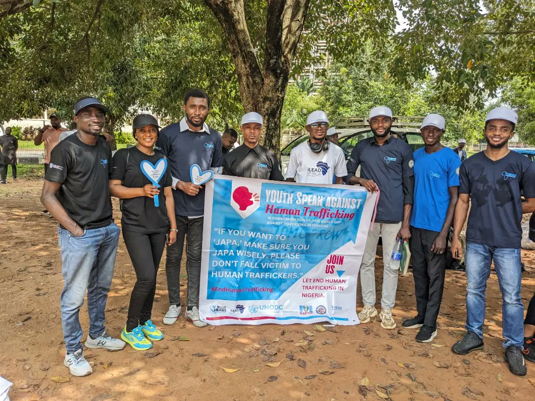 ilead4africa's tweet photo. 🗣️ #YouthSpeakAgainstHumanTrafficking
We are pleased to join our partner @UNODCNigeria at the Awareness March held in Abuja, organized by @naptipnigeria commemoration of World Day Against Trafficking in Persons.

#iLeadAfrica #SocialActivism #EndHumanTrafficking #AwarenessMarch https://t.co/5PK3IDdRMW