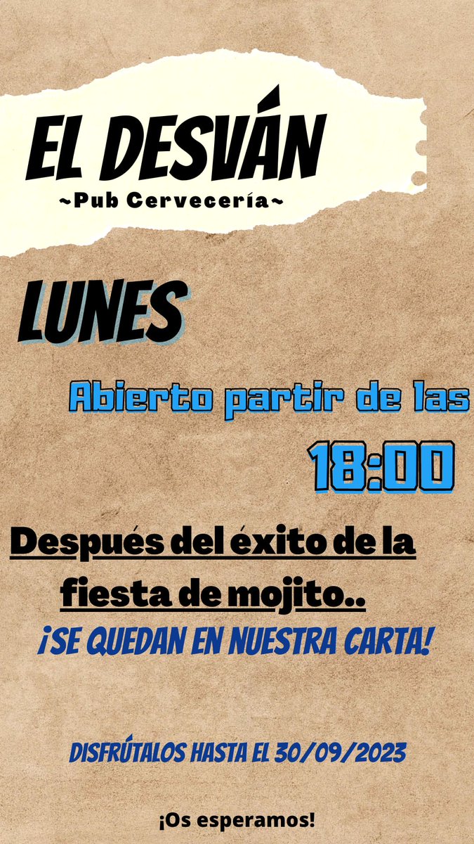 ElDesvanPub's tweet photo. Empezamos la semana.
#desvan
#veranooviedo
#Verano2023 https://t.co/4MFKc0JsYI